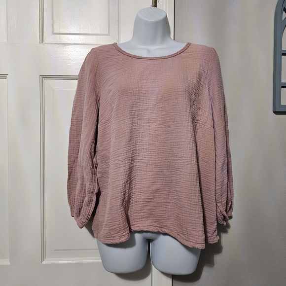 Universal Thread Tops - Universal Thread Blush Textured Blouse